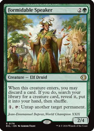 Formidable Speaker (ECL-176) [Lorwyn Eclipsed] Foil MTG Single Wizards of the Coast