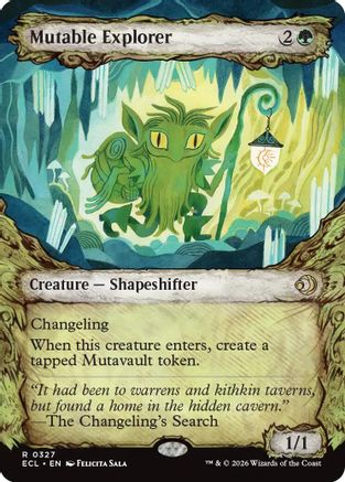 Mutable Explorer (Showcase) (ECL-327) [Lorwyn Eclipsed] Foil MTG Single Wizards of the Coast