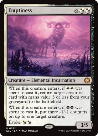 Emptiness (ECL-222) [Lorwyn Eclipsed] MTG Single Wizards of the Coast