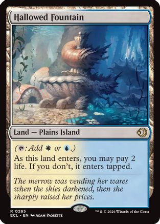 Hallowed Fountain (ECL-265) [Lorwyn Eclipsed] Foil MTG Single Wizards of the Coast