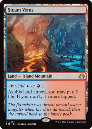 Steam Vents (ECL-267) [Lorwyn Eclipsed] MTG Single Wizards of the Coast