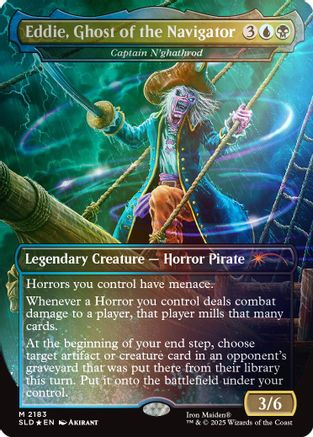 Eddie, Ghost of the Navigator - Captain N'ghathrod (Rainbow Foil) (SLD-2183) [Secret Lair] Drop Series Foil MTG Single Wizards of the Coast