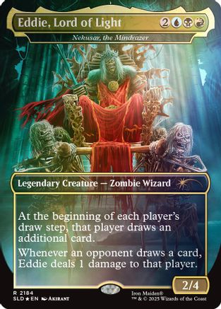 Eddie, Lord of Light - Nekusar, the Mindrazer (Rainbow Foil) (SLD-2184) [Secret Lair] Drop Series Foil MTG Single Wizards of the Coast
