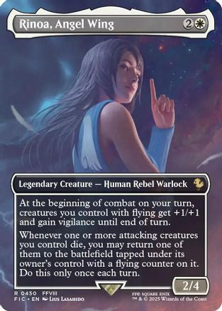 Rinoa, Angel Wing (Borderless) (FIC-450) [Commander: FINAL FANTASY] Foil MTG Single Wizards of the Coast