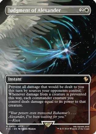 Judgment of Alexander (Borderless) (FIC-455) [Commander: FINAL FANTASY] MTG Single Wizards of the Coast