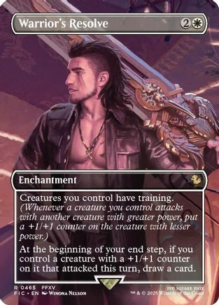 Warrior's Resolve (Borderless) (FIC-465) [Commander: FINAL FANTASY] Foil MTG Single Wizards of the Coast