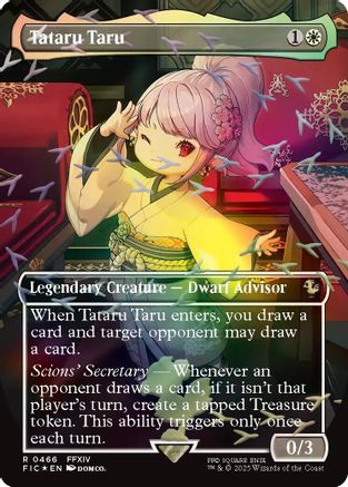 Tataru Taru (Borderless) (Chocobo Track Foil) (FIC-466) [Commander: FINAL FANTASY] Foil MTG Single Wizards of the Coast