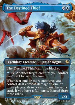 The Destined Thief (Borderless) (FIC-446) [Commander: FINAL FANTASY] MTG Single Wizards of the Coast