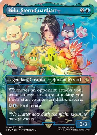 Lulu, Stern Guardian (Borderless) (Chocobo Track Foil) (FIC-467) [Commander: FINAL FANTASY] Foil MTG Single Wizards of the Coast