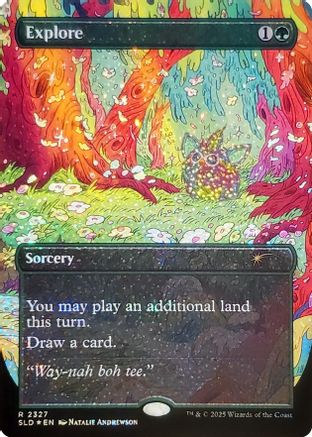 Explore (2327) (Confetti Foil) (SLD-2327) [Secret Lair] Drop Series Foil MTG Single Wizards of the Coast