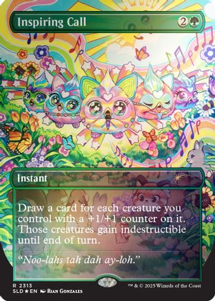 Inspiring Call (Rainbow Foil) (SLD-2313) [Secret Lair] Drop Series Foil MTG Single Wizards of the Coast