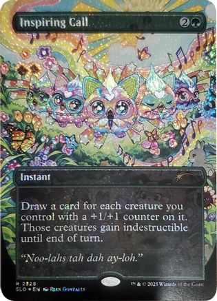 Inspiring Call (Confetti Foil) (SLD-2328) [Secret Lair] Drop Series Foil MTG Single Wizards of the Coast