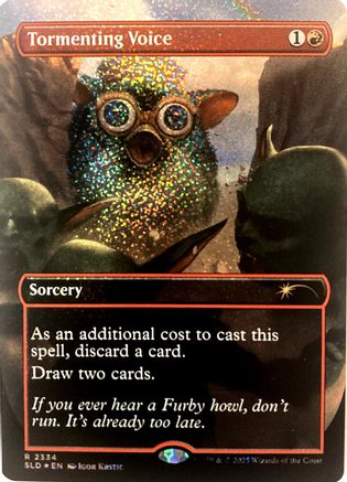 Tormenting Voice (Confetti Foil) (SLD-2334) [Secret Lair] Drop Series Foil MTG Single Wizards of the Coast