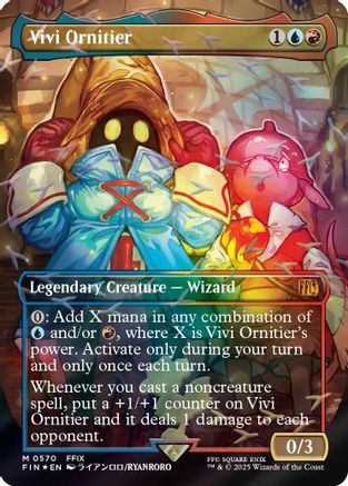 Vivi Ornitier (Borderless) (Chocobo Track Foil) (FIN-570) [FINAL FANTASY] Foil MTG Single Wizards of the Coast
