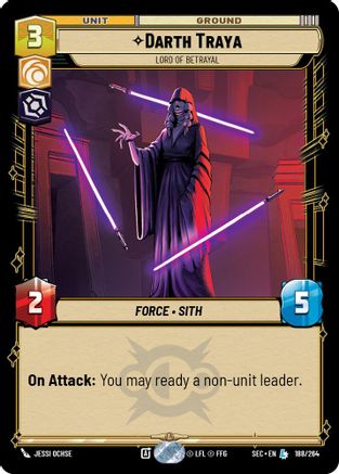 Darth Traya - Lord of Betrayal (188/264) [Secrets of Power] Star Wars: Unlimited Single Disney
