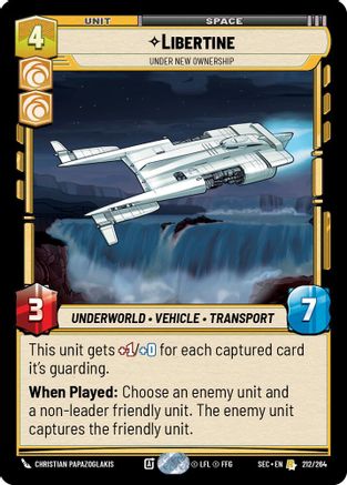 Libertine - Under New Ownership (212/264) [Secrets of Power] Star Wars: Unlimited Single Disney