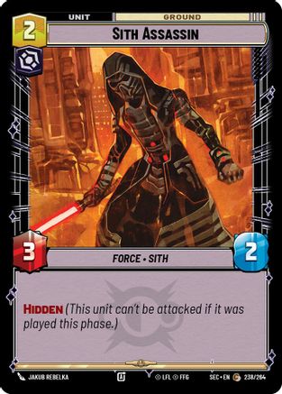Sith Assassin (238/264) [Secrets of Power] Star Wars: Unlimited Single Disney