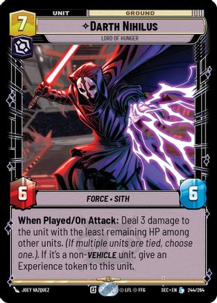 Darth Nihilus - Lord of Hunger (244/264) [Secrets of Power] Star Wars: Unlimited Single Disney