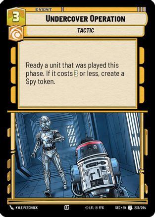 Undercover Operation (236/264) [Secrets of Power] Star Wars: Unlimited Single Disney
