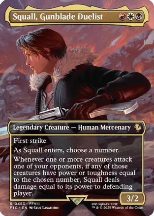 Squall, Gunblade Duelist (Borderless) (FIC-453) [Commander: FINAL FANTASY] MTG Single Wizards of the Coast