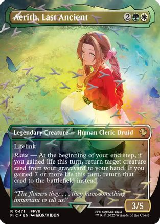 Aerith, Last Ancient (Chocobo Track Foil) (FIC-471) [Commander: FINAL FANTASY] Foil MTG Single Wizards of the Coast