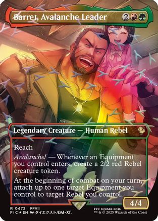 Barret, Avalanche Leader (Chocobo Track Foil) (FIC-472) [Commander: FINAL FANTASY] Foil MTG Single Wizards of the Coast