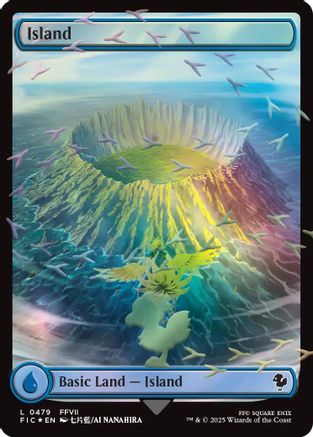 Island (Chocobo Track Foil) (FIC-479) [Commander: FINAL FANTASY] Foil MTG Single Wizards of the Coast