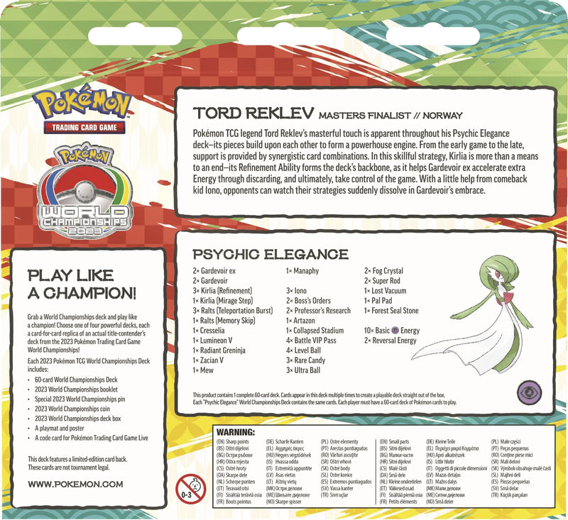 Pokémon 2023 World Championships Deck (Psychic Elegance - Tord Reklev) Pokemon Sealed Pokémon   