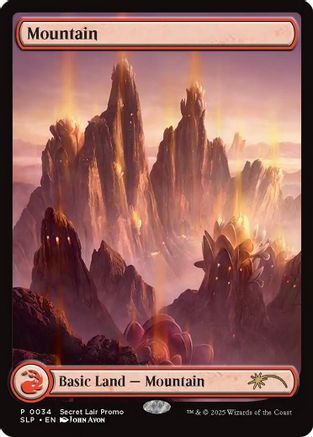 Mountain (0034) (SLP-034) [Secret Lair] Showdown Foil MTG Single Wizards of the Coast