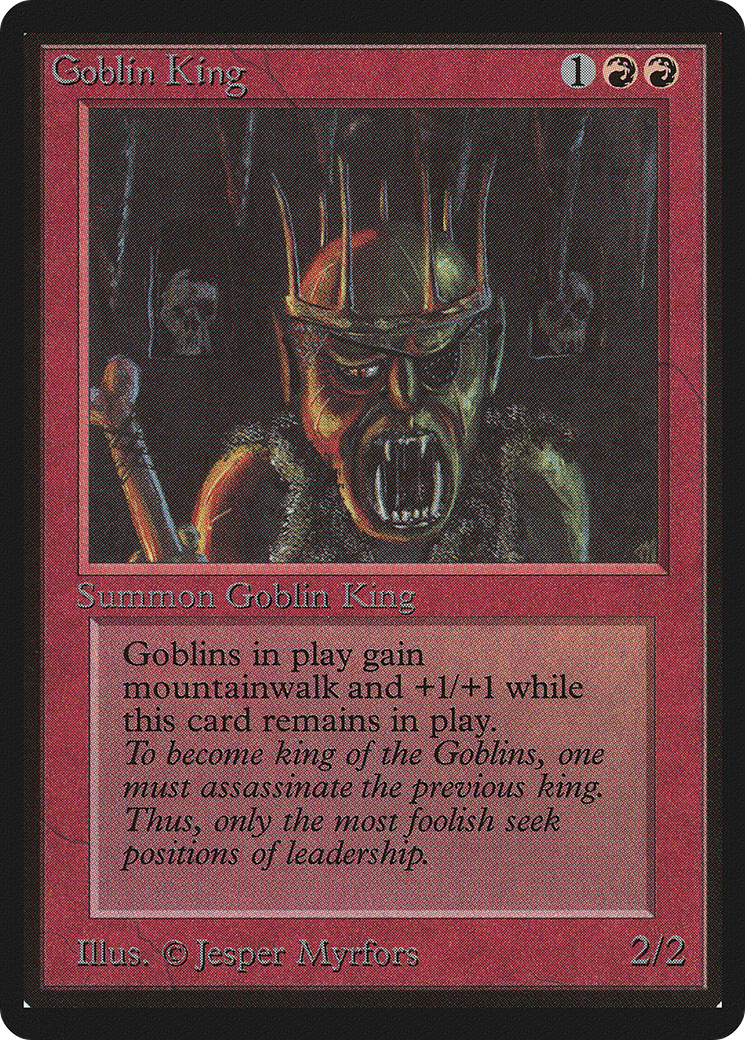 Goblin King (LEB-) [Oldschool] Limited Edition Beta MTG Single Wizards of the Coast