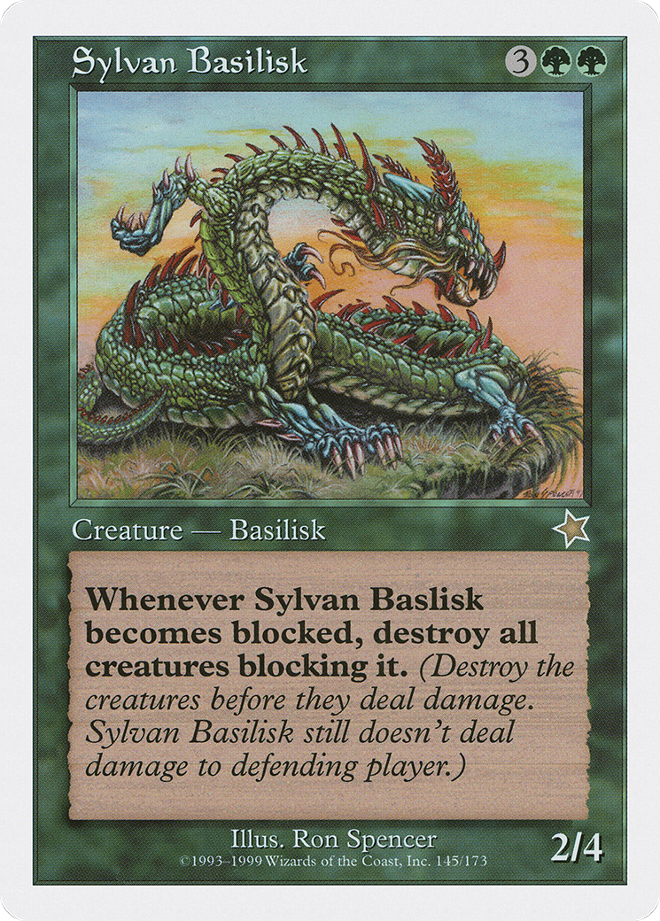 Sylvan Basilisk (S99-145) [Misc] Starter 1999 MTG Single Wizards of the Coast