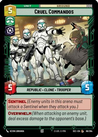 Cruel Commandos (86/264) [Secrets of Power] Star Wars: Unlimited Single Disney