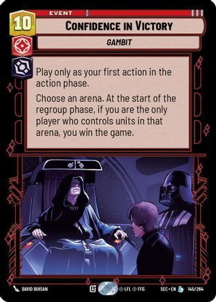 Confidence in Victory (145/264) [Secrets of Power] Star Wars: Unlimited Single Disney