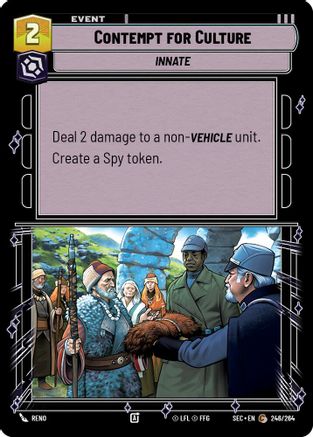 Contempt for Culture (246/264) [Secrets of Power] Star Wars: Unlimited Single Disney