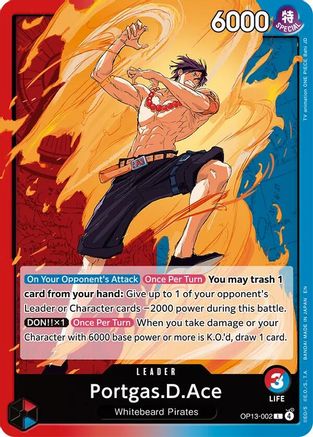 Portgas.D.Ace (002) (OP13-002) [Carrying On His Will] One Piece Single Bandai