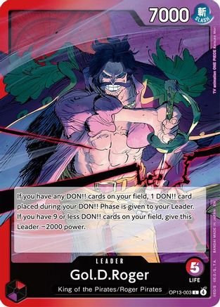 Gol.D.Roger (003) (OP13-003) [Carrying On His Will] One Piece Single Bandai