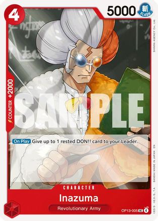 Inazuma (OP13-005) [Carrying On His Will] One Piece Single Bandai