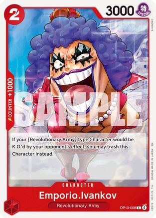 Emporio.Ivankov (OP13-008) [Carrying On His Will] One Piece Single Bandai