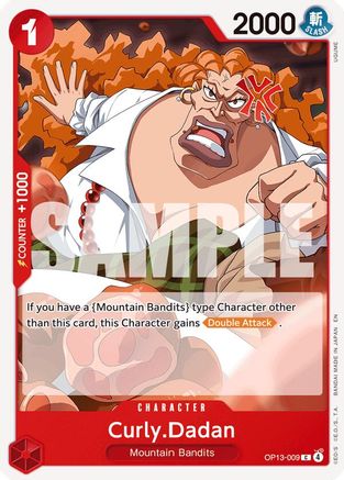 Curly.Dadan (OP13-009) [Carrying On His Will] One Piece Single Bandai