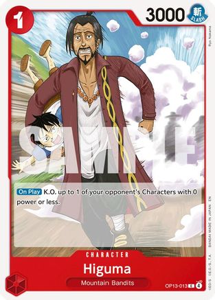 Higuma (OP13-013) [Carrying On His Will] One Piece Single Bandai