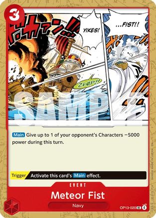 Meteor Fist (OP13-020) [Carrying On His Will] One Piece Single Bandai