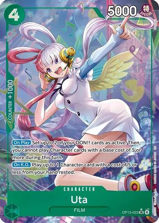 Uta (Alternate Art) (OP13-023) [Carrying On His Will] Foil One Piece Single Bandai