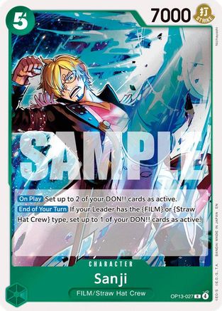 Sanji (OP13-027) [Carrying On His Will] Foil One Piece Single Bandai