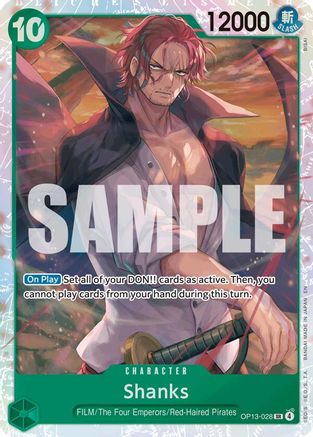 Shanks (028) (OP13-028) [Carrying On His Will] Foil One Piece Single Bandai
