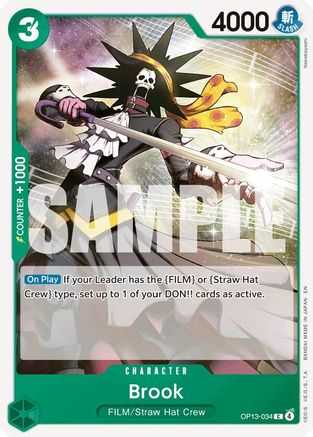 Brook (OP13-034) [Carrying On His Will] One Piece Single Bandai
