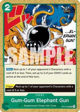 Gum-Gum Elephant Gun (OP13-038) [Carrying On His Will] One Piece Single Bandai