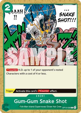 Gum-Gum Snake Shot (OP13-039) [Carrying On His Will] One Piece Single Bandai