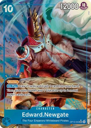 Edward.Newgate (Alternate Art) (OP13-042) [Carrying On His Will] Foil One Piece Single Bandai