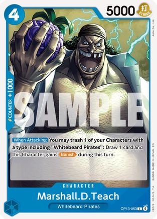 Marshall.D.Teach (OP13-053) [Carrying On His Will] One Piece Single Bandai