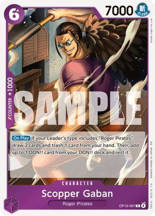 Scopper Gaban (OP13-067) [Carrying On His Will] Foil One Piece Single Bandai